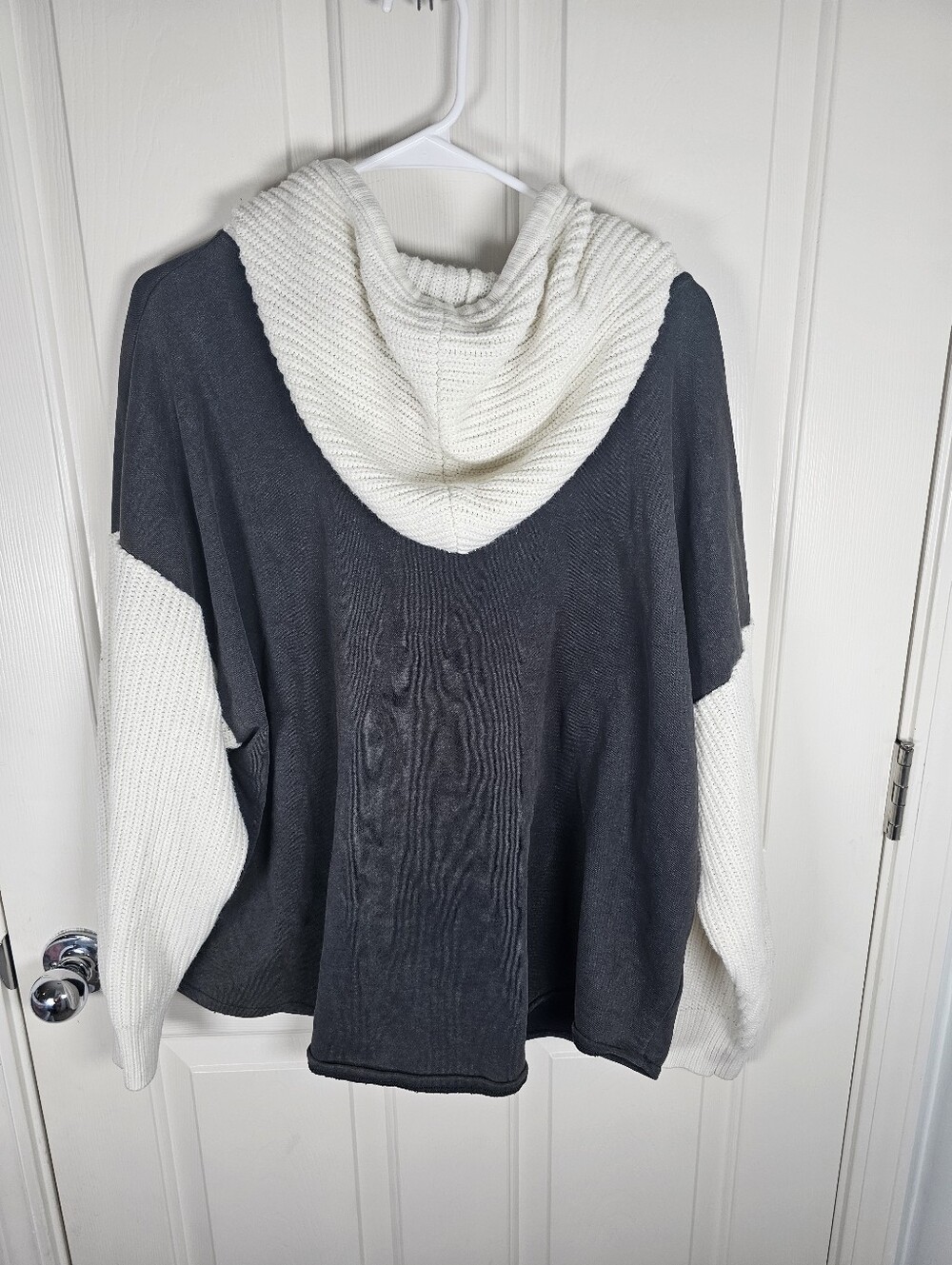 POL Oversized Waffle Knit Sleeve Hood Shirt Hoodie Size L - Picture 3 of 4